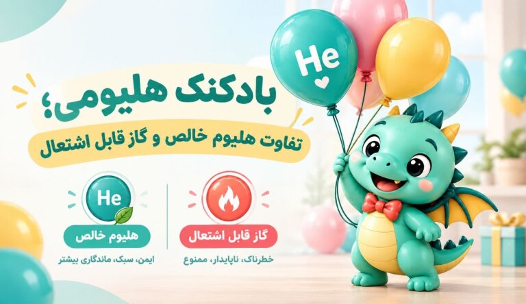 بادکنک هلیومی؛ تفاوت هلیوم خالص و گاز قابل اشتعال