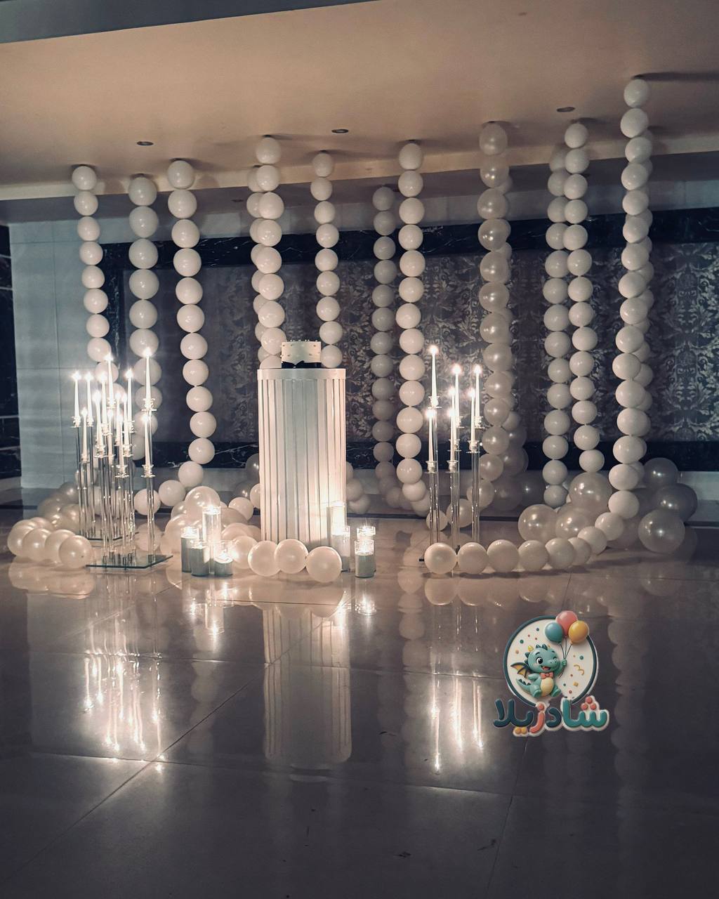  بادکنک آرایی تم مروارید 